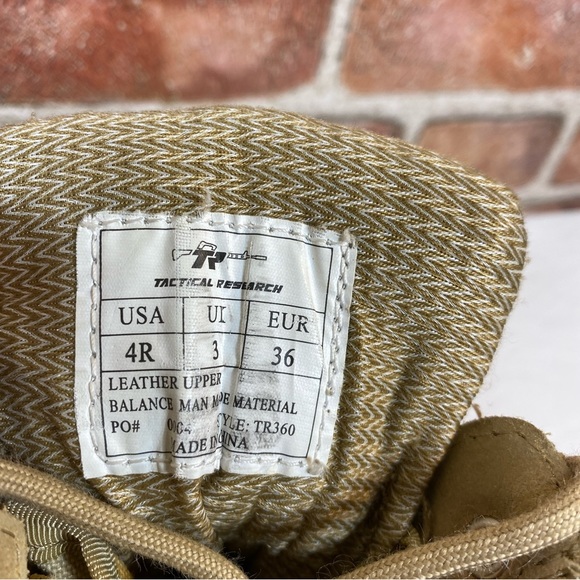 Tactical Research Boots Style # TR360 Sz 4R EU 36 Desert Tan - Picture 5 of 7